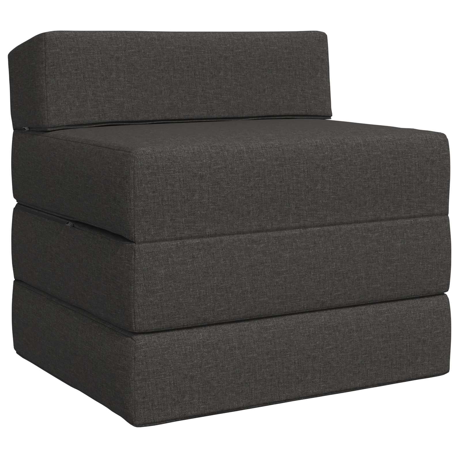 Sofa na razvlačenje Tamnosiva 200 x 70 x 15 cm Tkanina