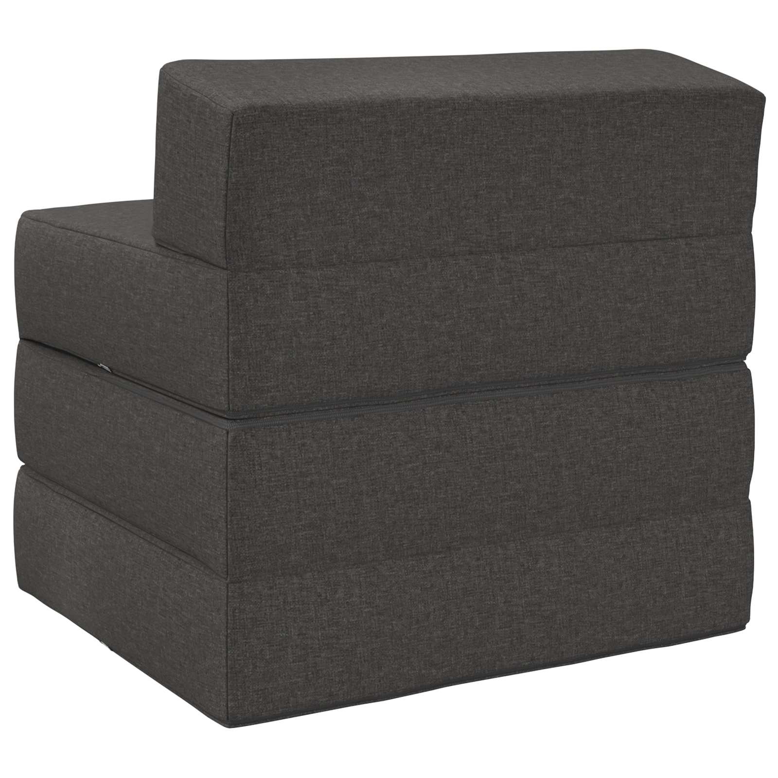 Sofa na razvlačenje Tamnosiva 200 x 70 x 15 cm Tkanina