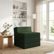 Sofa na razvlačenje Tamnozelena 200 x 70 x 10 cm Tkanina