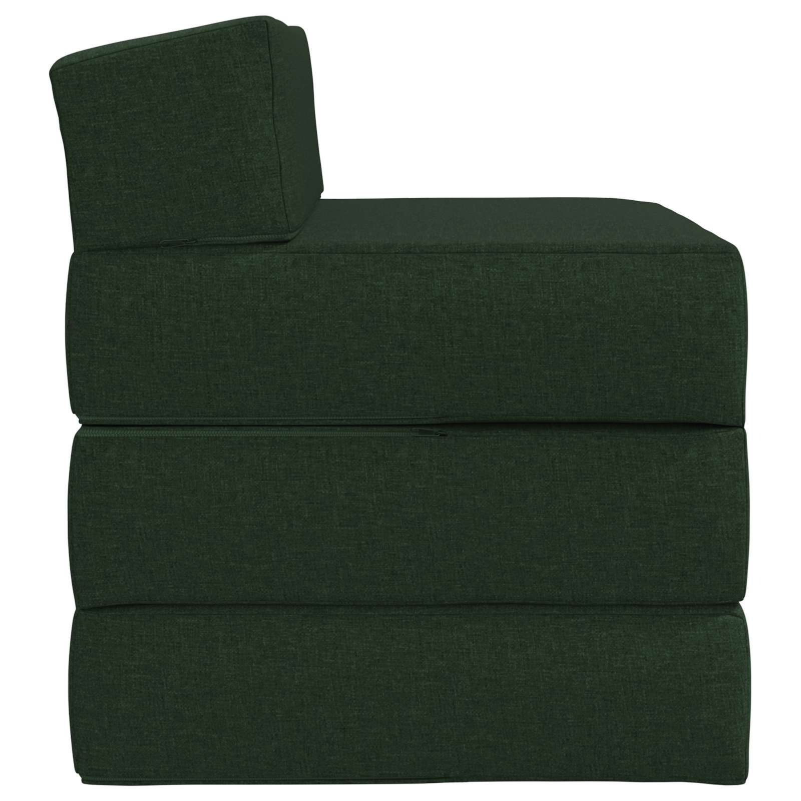 Sofa na razvlačenje Tamnozelena 200 x 70 x 15 cm Tkanina