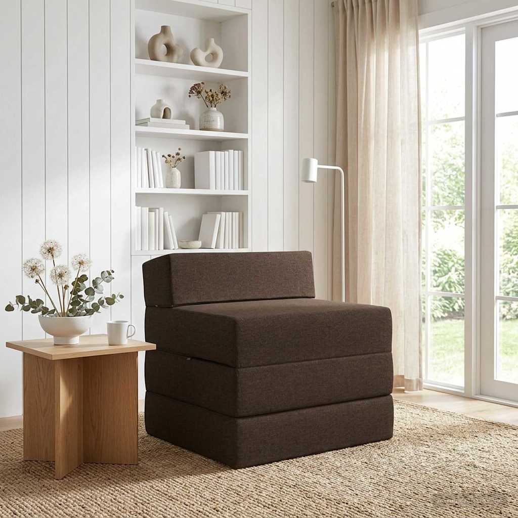 Sofa na razvlačenje Sivosmeđa 200 x 70 x 10 cm Tkanina