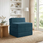 Sofa na razvlačenje Plava 200 x 70 x 15 cm Baršun