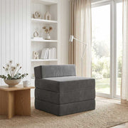 Sofa na razvlačenje Tamnosiva 200 x 70 x 15 cm Baršun