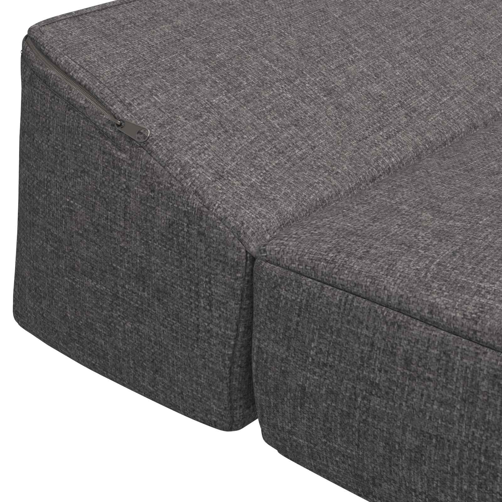 Sofa na razvlačenje Svjetlosiva 200 x 70 x 10 cm Tkanina