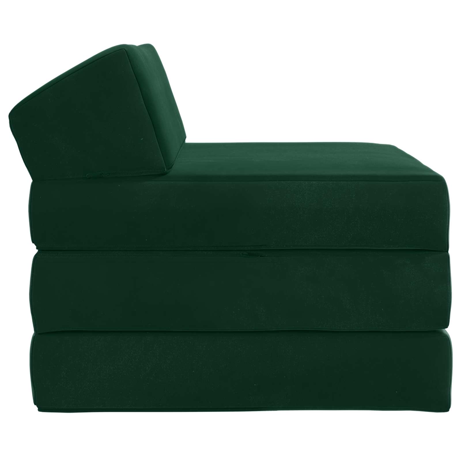Sofa na razvlačenje Tamnozelena 200 x 70 x 10 cm Baršun
