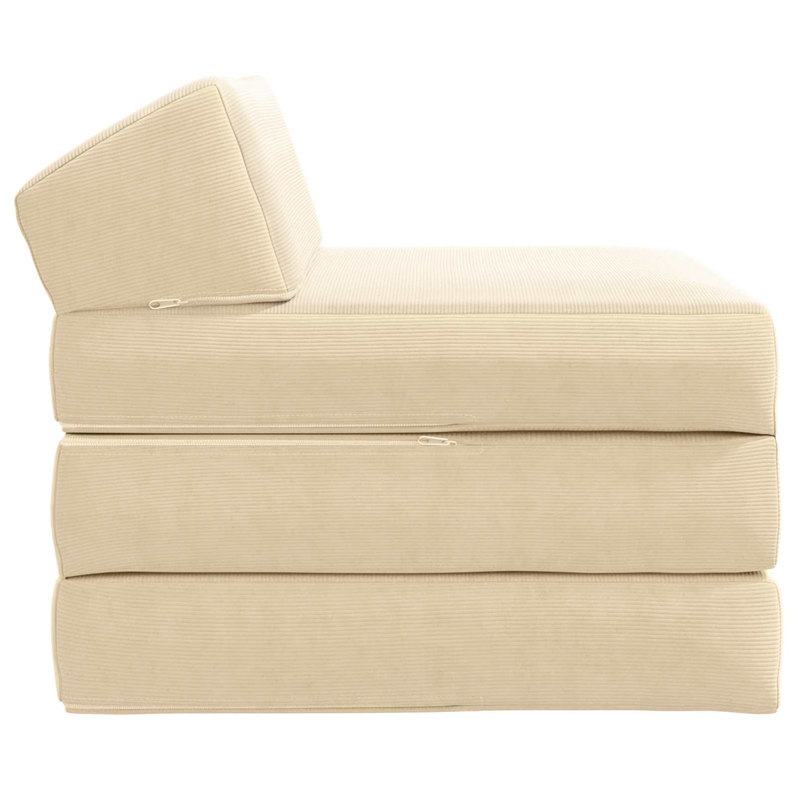 Sofa na razvlačenje Krem 200 x 70 x 10 cm Kordura tekstil