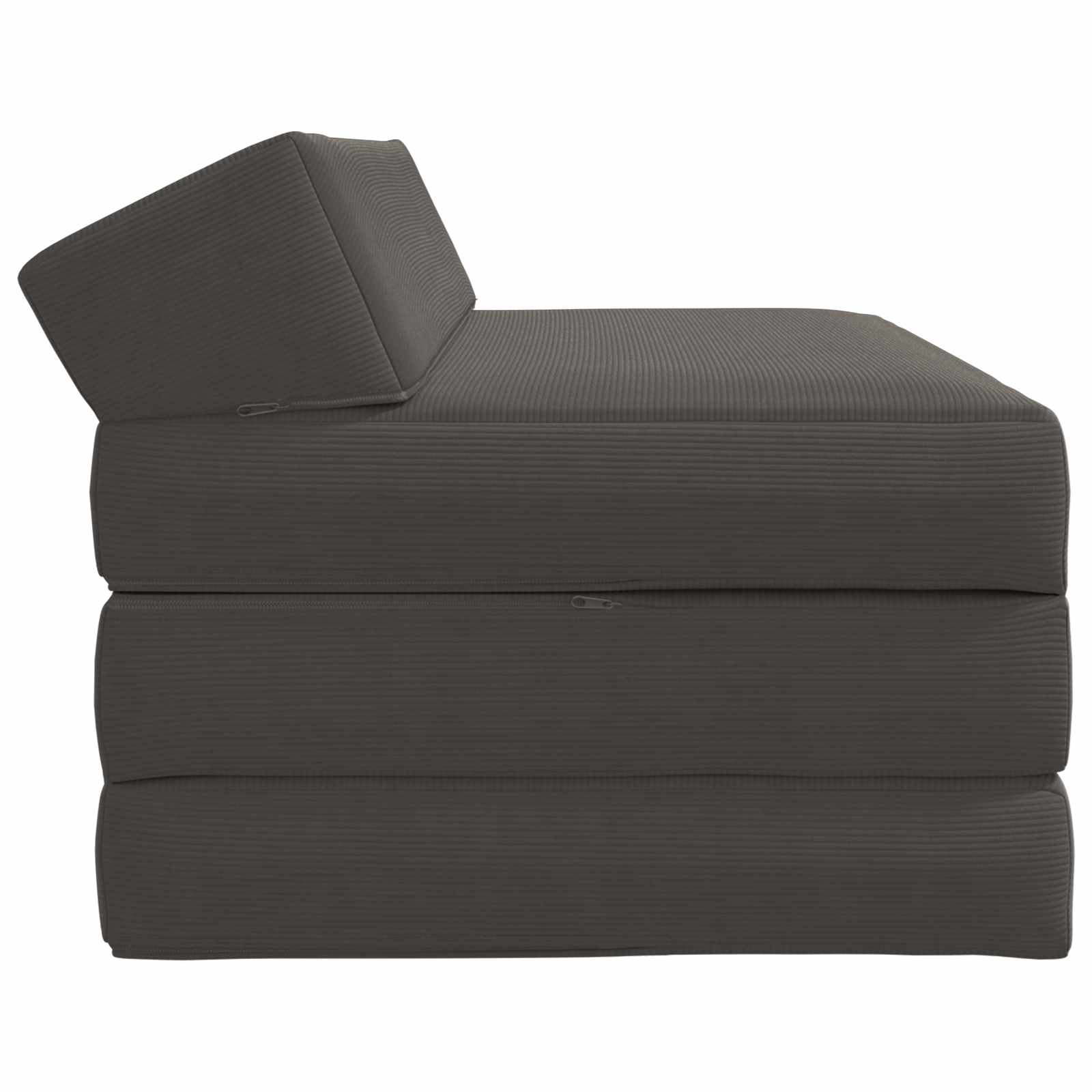 Sofa na razvlačenje Tamnosiva 120 x 60 x 49 cm Tkanina