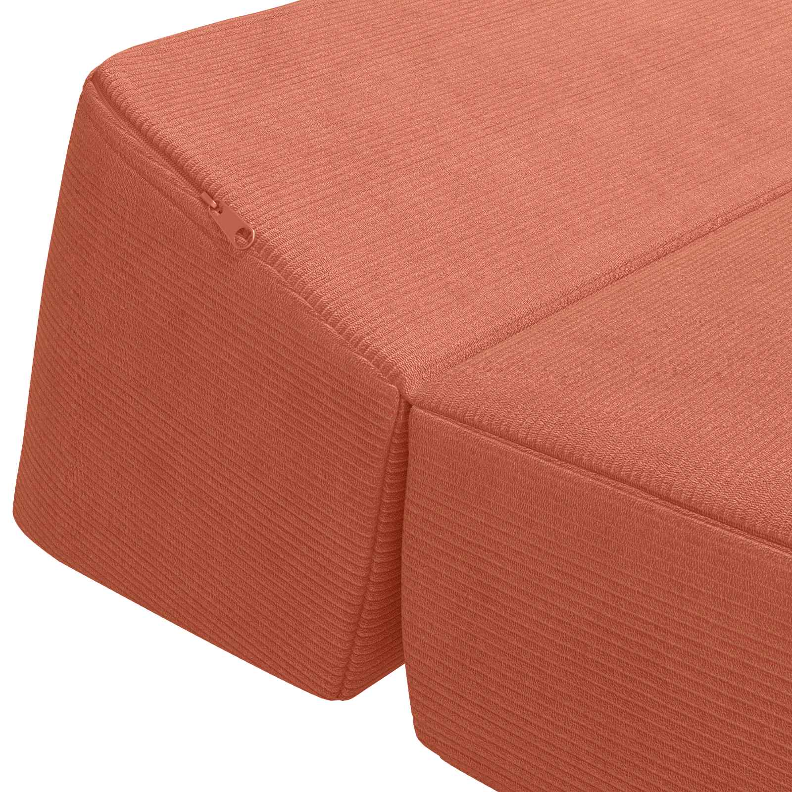 Sofa na razvlačenje Crvena narančasta 120 x 60 x 49 cm Tkanina