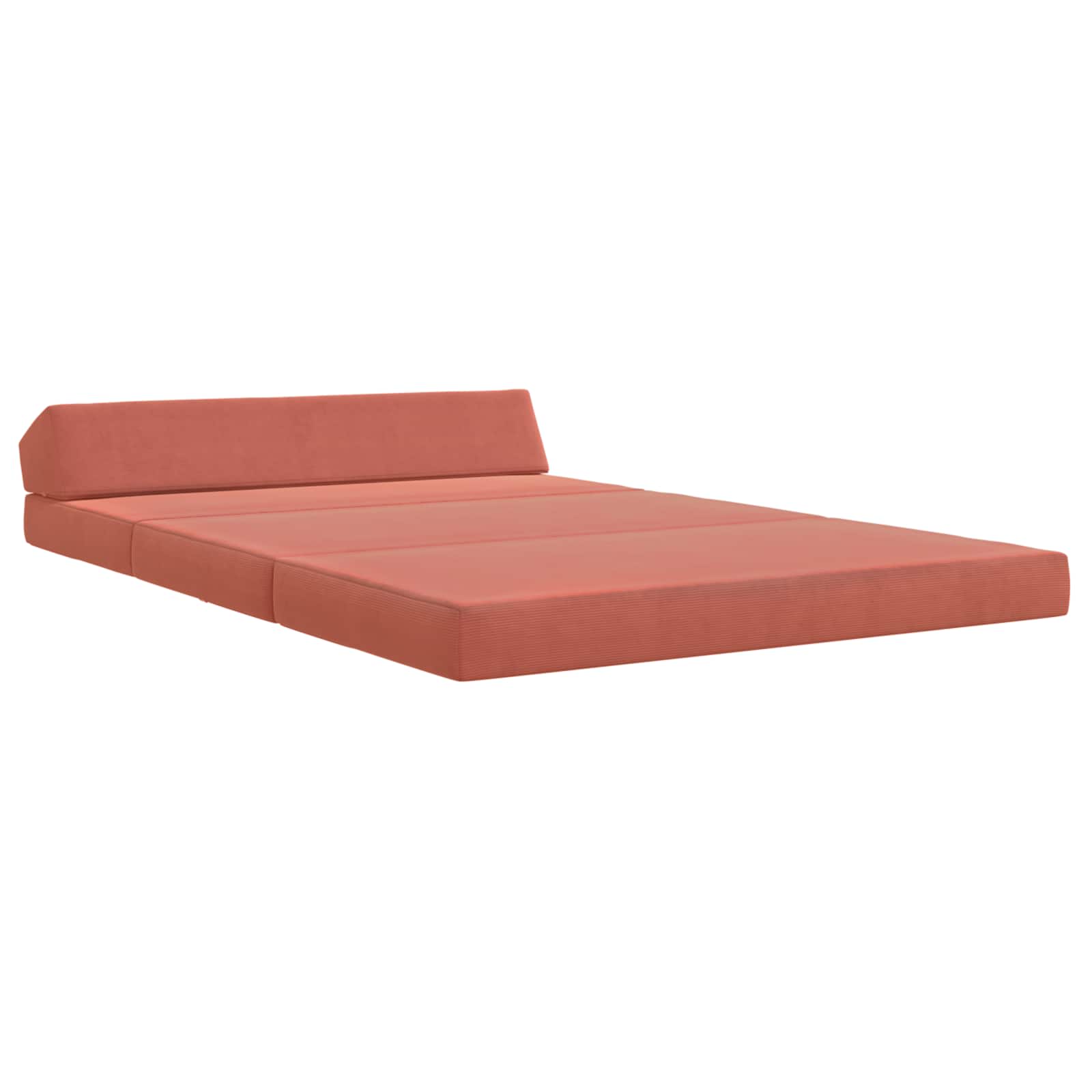 Sofa na razvlačenje Crvena narančasta 120 x 60 x 49 cm Tkanina
