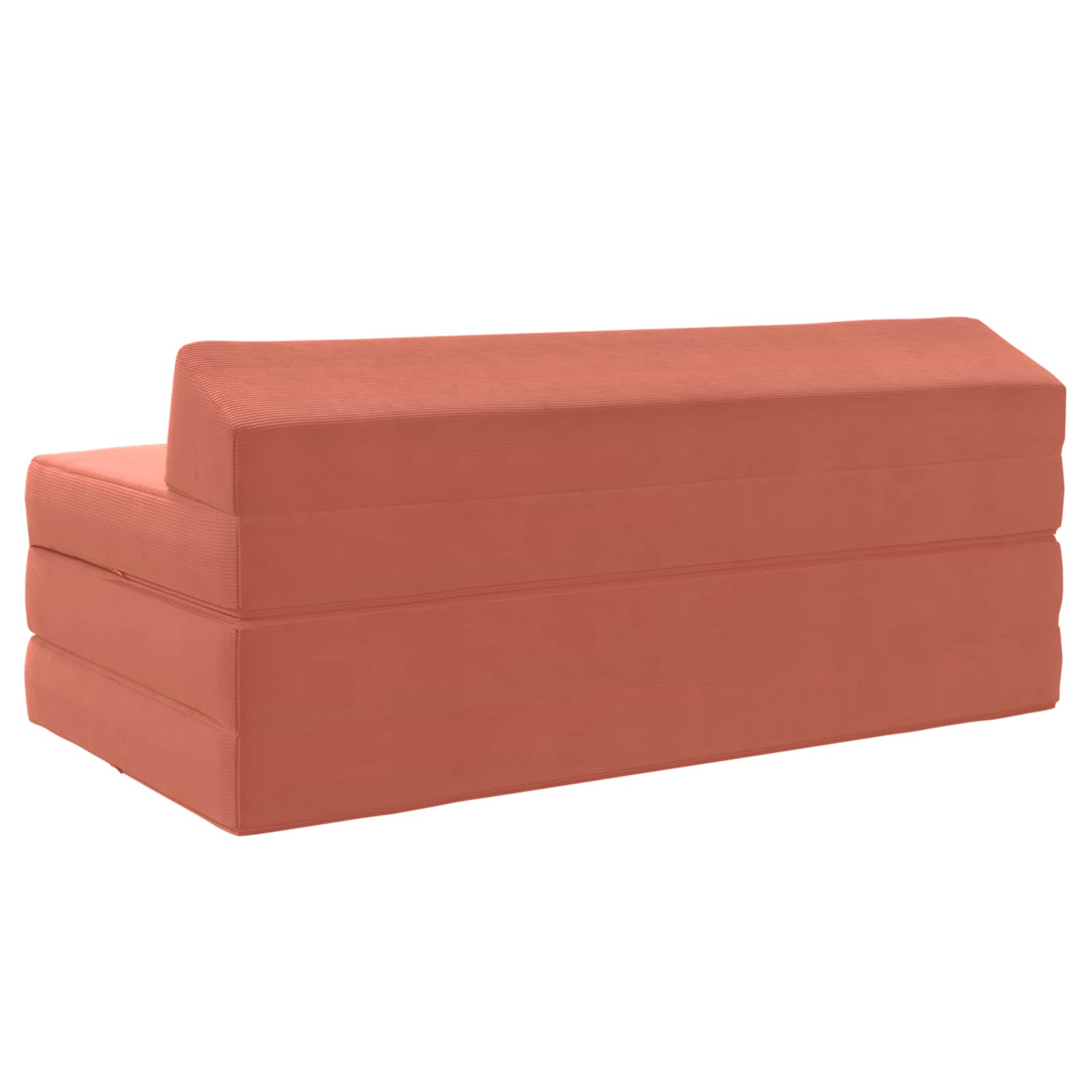 Sofa na razvlačenje Crvena narančasta 120 x 60 x 49 cm Tkanina