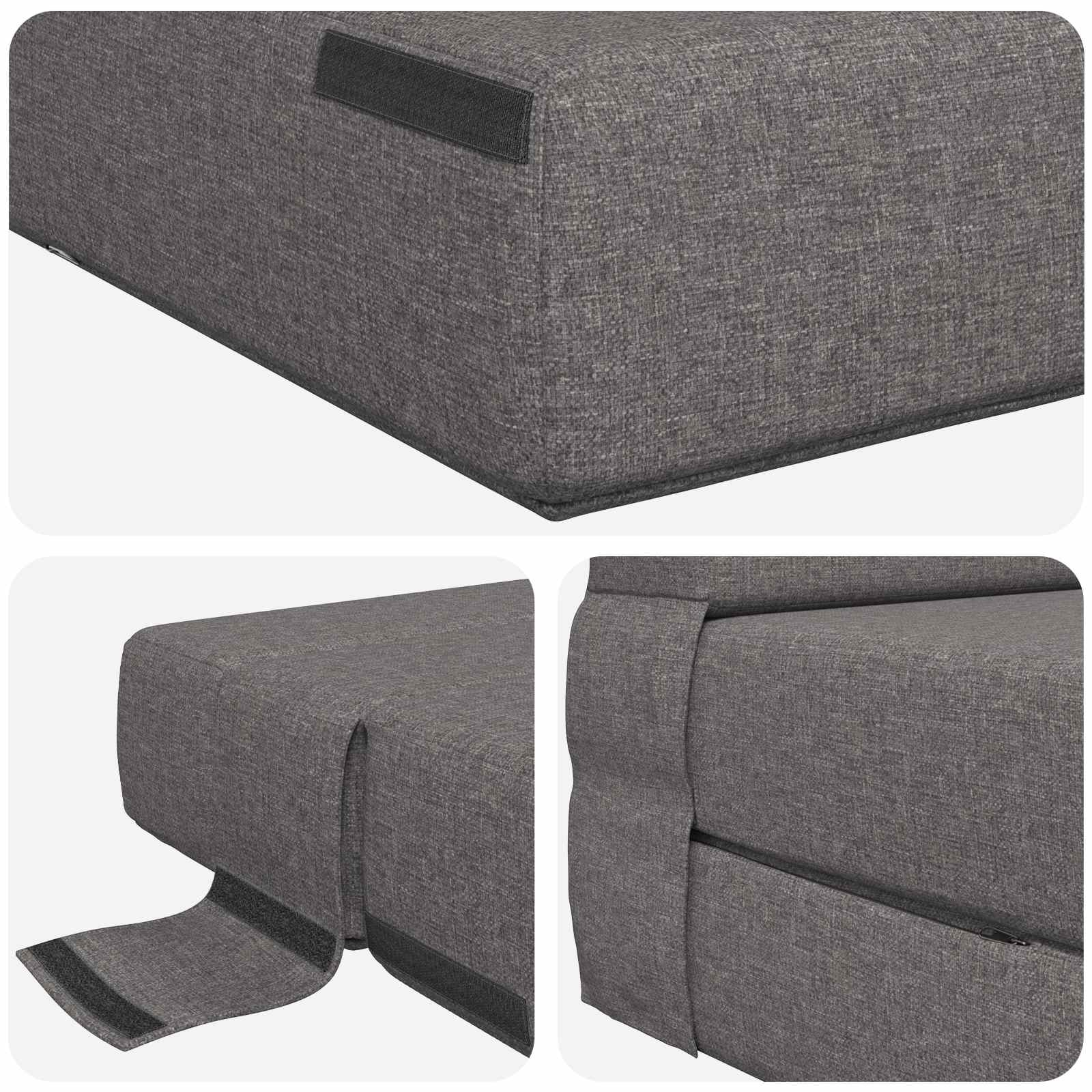 Sofa na razvlačenje Svjetlosiva 70 x 72 x 60 cm Tkanina