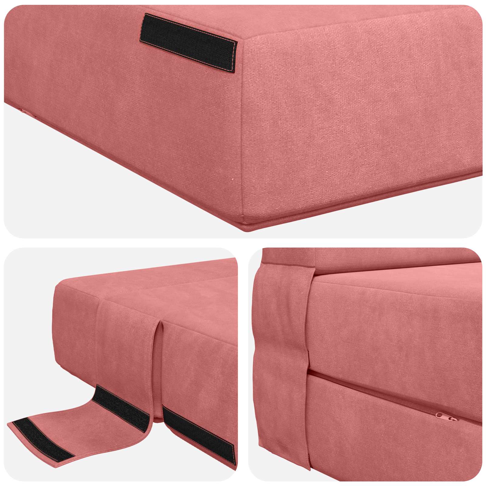 Sofa na razvlačenje Ružičasta 70 x 72 x 60 cm Tkanina