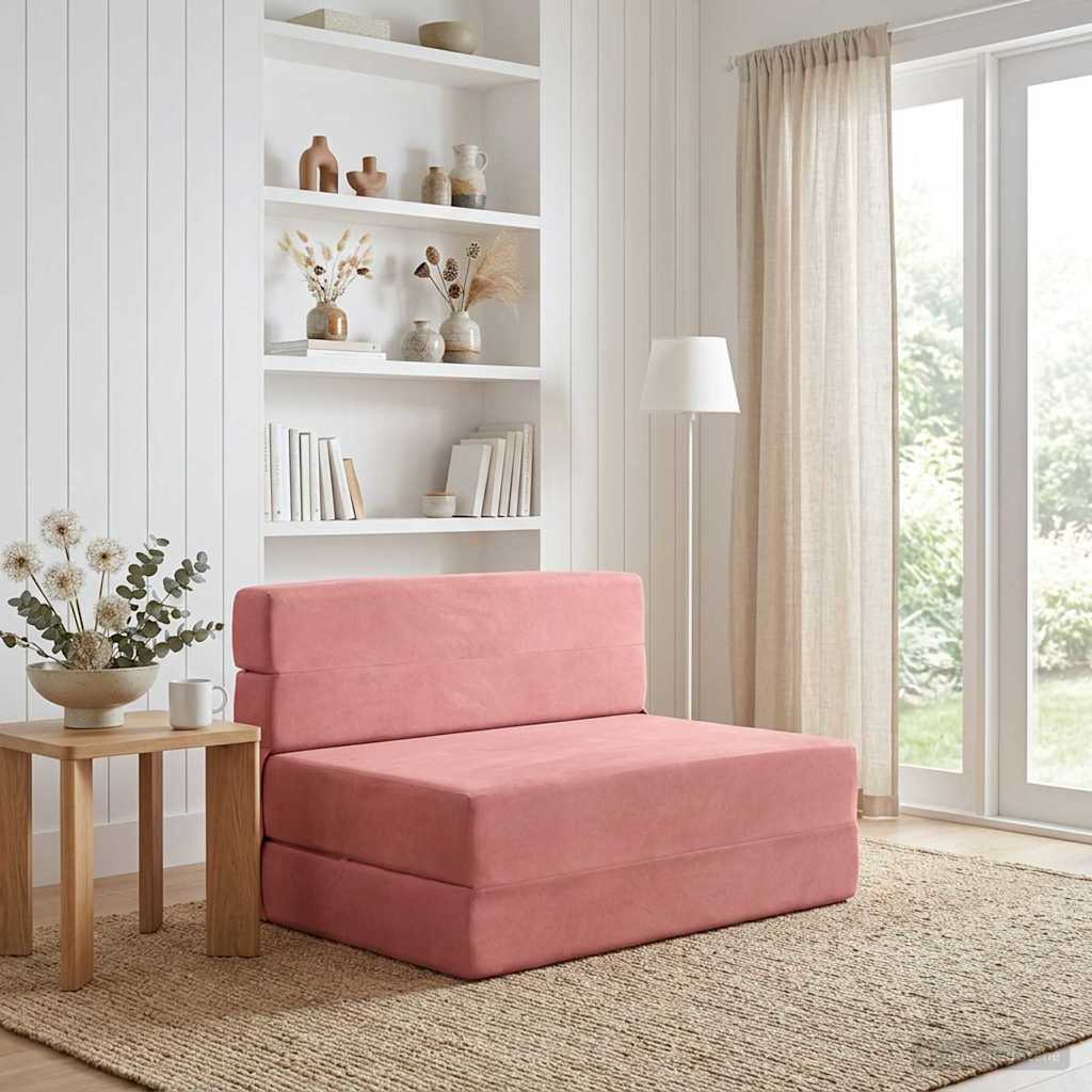 Sofa na razvlačenje Ružičasta 70 x 72 x 60 cm Tkanina