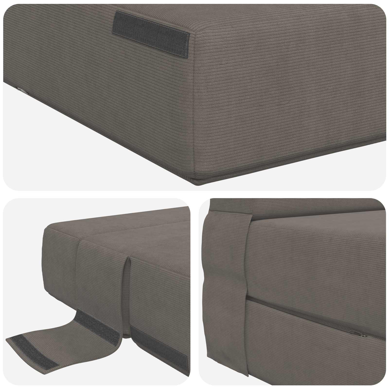 Sofa na razvlačenje Svjetlosiva 70 x 80 x 60 cm Tkanina