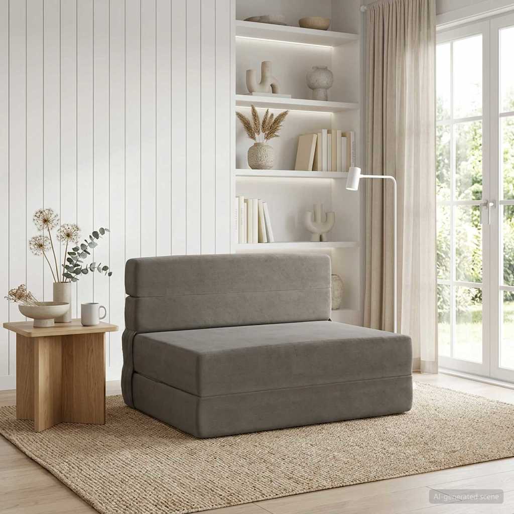 Sofa na razvlačenje Svjetlosiva 70 x 80 x 60 cm Tkanina