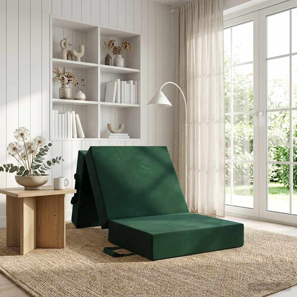 Sofa na razvlačenje 75 x 67 x 45 cm Tamnozelena