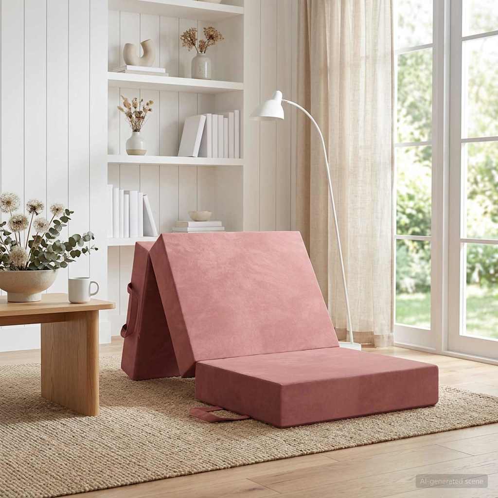 Sofa na razvlačenje 75 x 63 x 45 cm Ružičasta