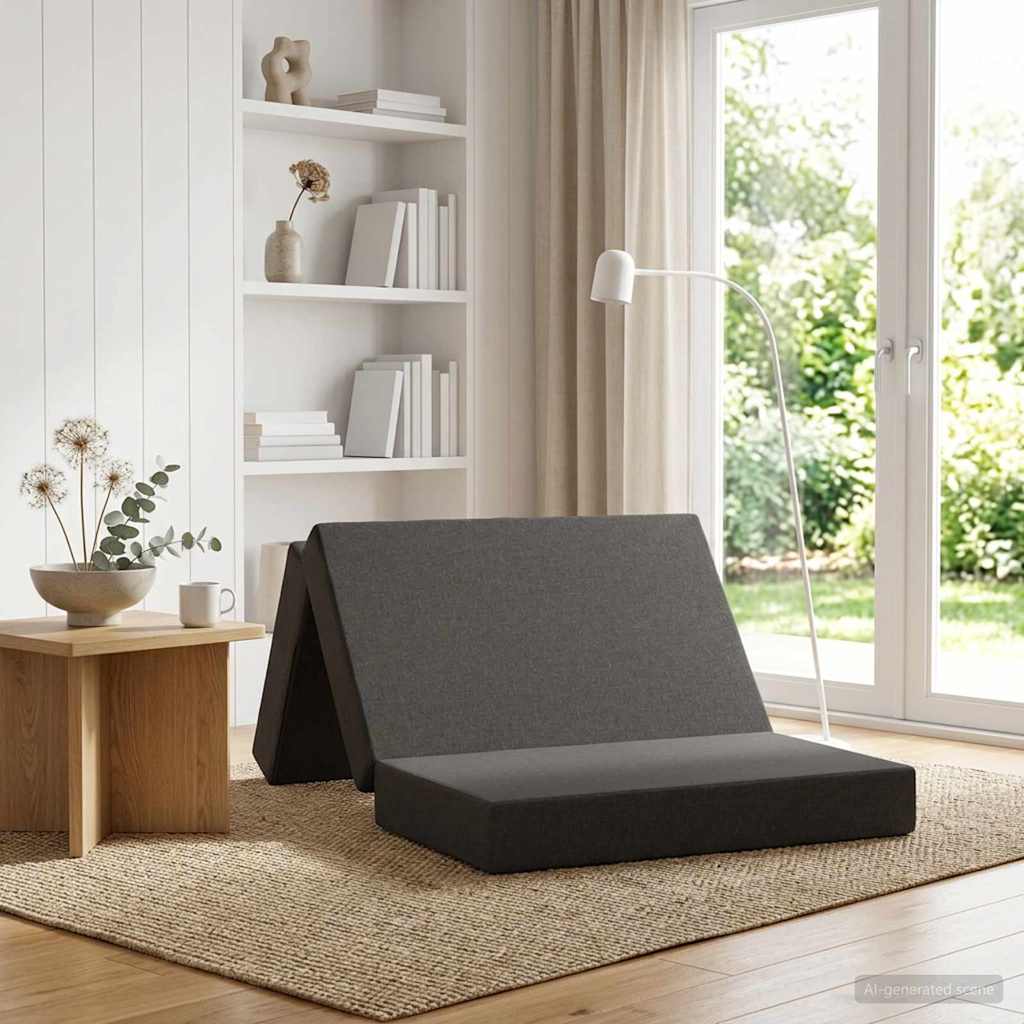 Sofa na razvlačenje 100 x 67 x 45 cm Tamnosiva