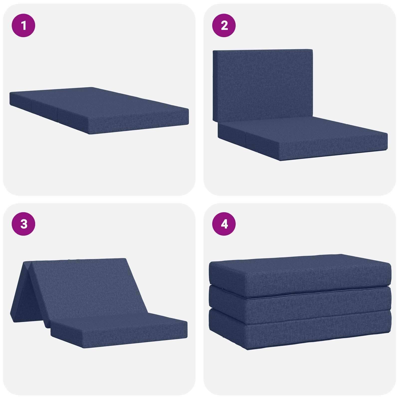 Sofa na razvlačenje 100 x 67 x 45 cm Plava