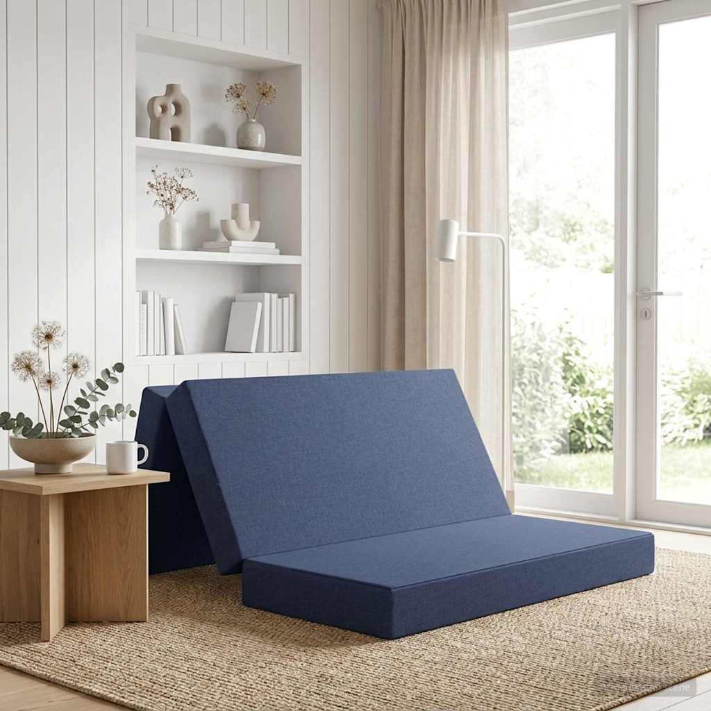 Sofa na razvlačenje 120 x 67 x 45 cm Plava