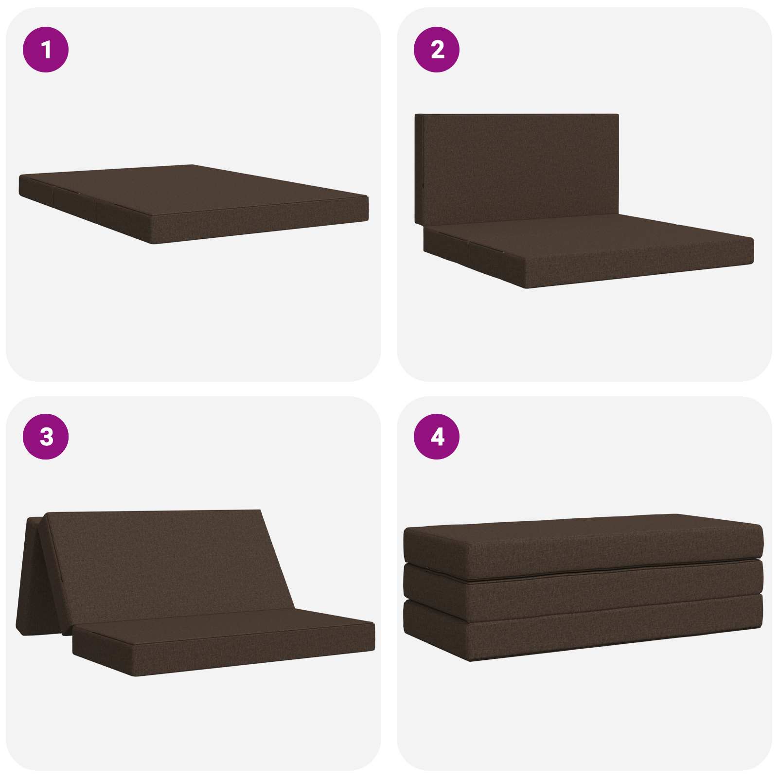 Sofa na razvlačenje 160 x 67 x 45 cm Sivosmeđa