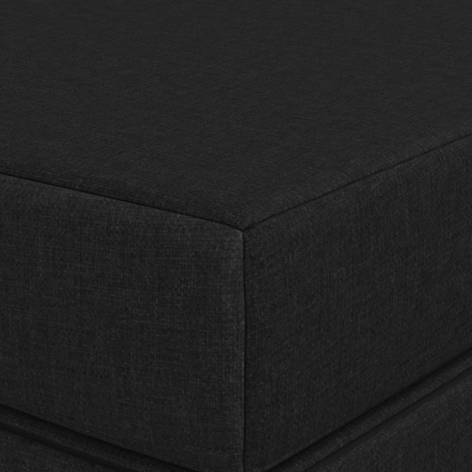 Sofa na razvlačenje 180 x 67 x 45 cm Crna