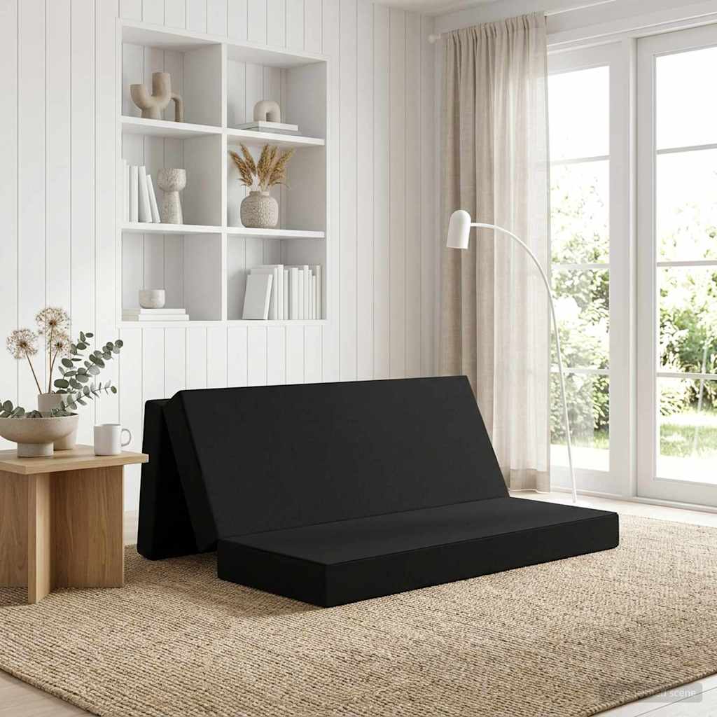 Sofa na razvlačenje 180 x 67 x 45 cm Crna