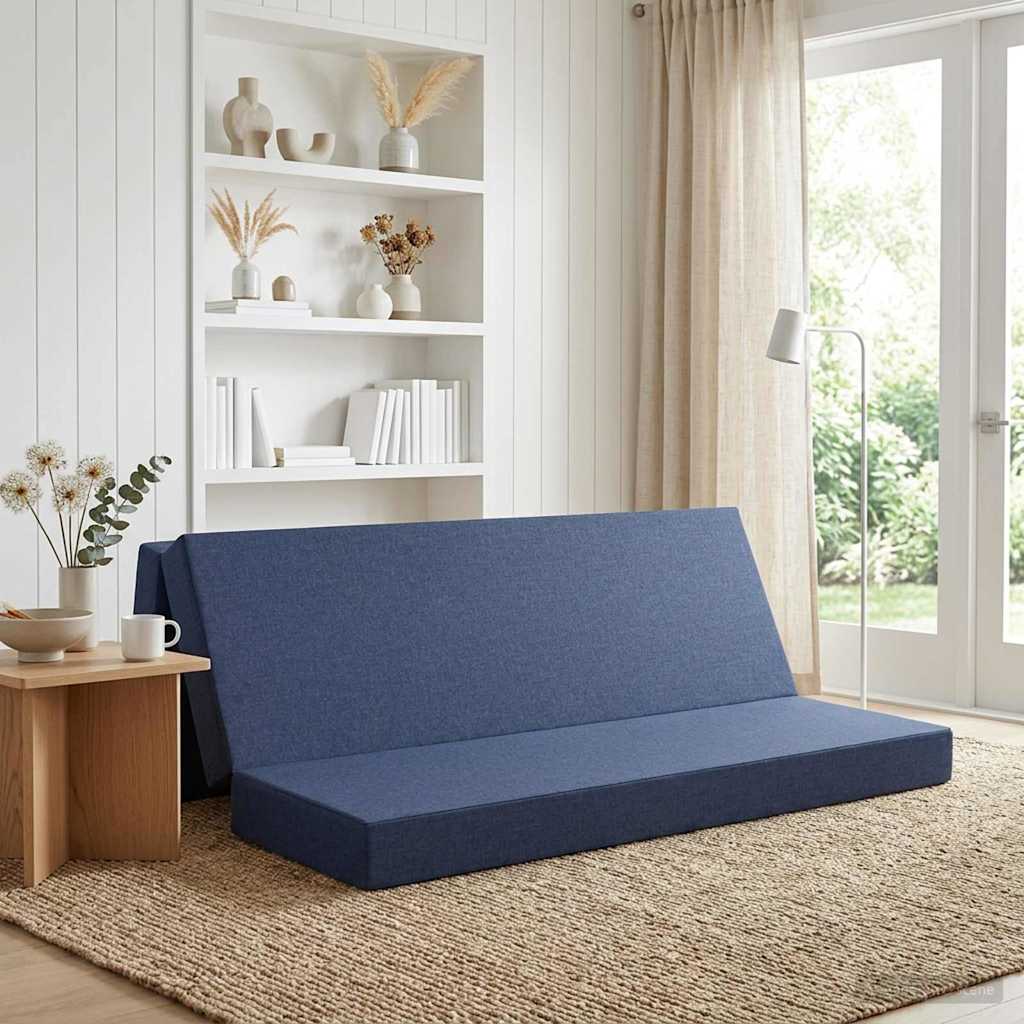 Sofa na razvlačenje 200 x 67 x 45 cm Plava
