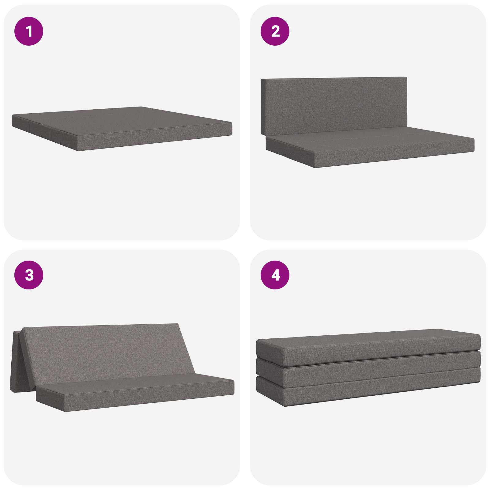 Sofa na razvlačenje 200 x 67 x 45 cm Svjetlosiva