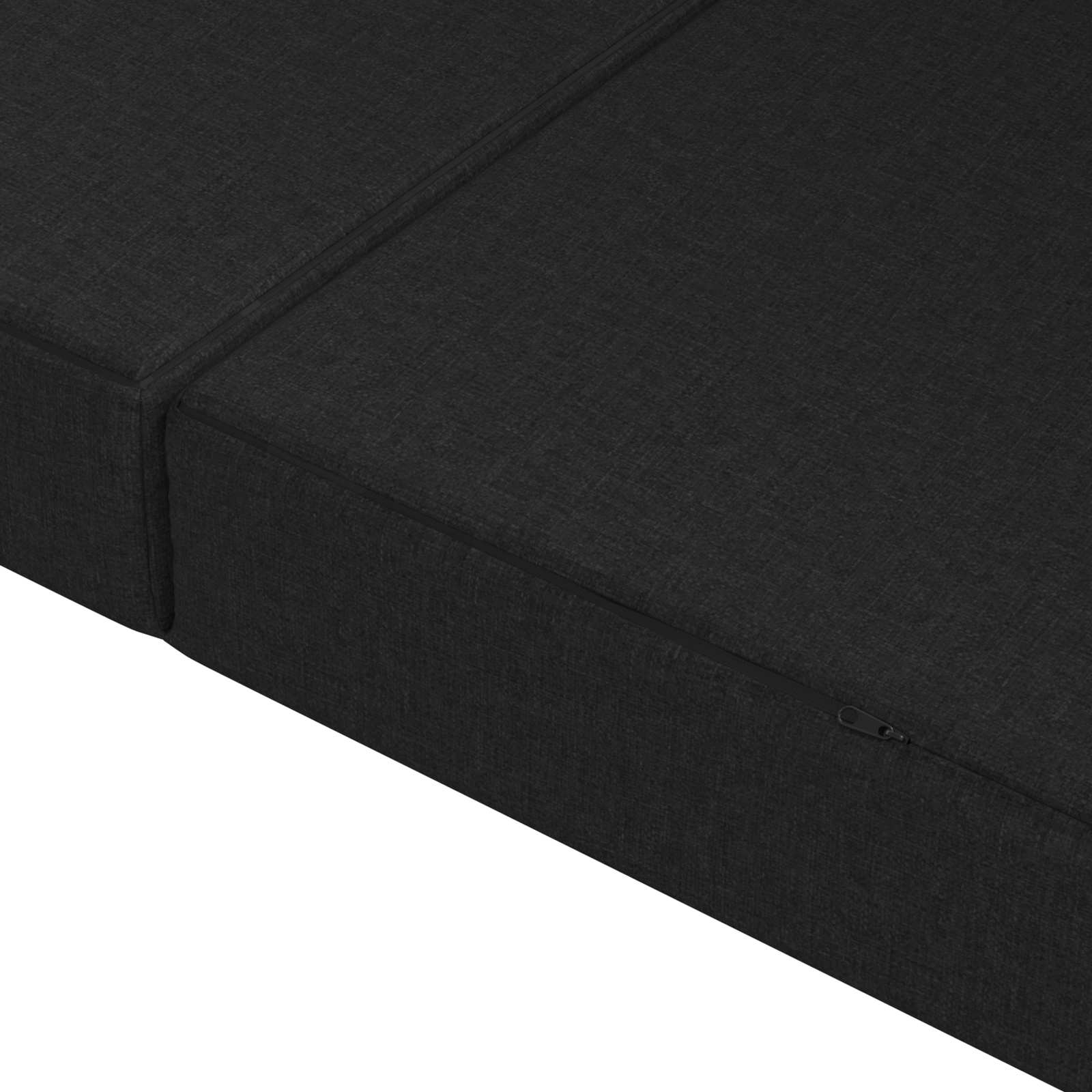 Sofa na razvlačenje 200 x 67 x 45 cm Crna