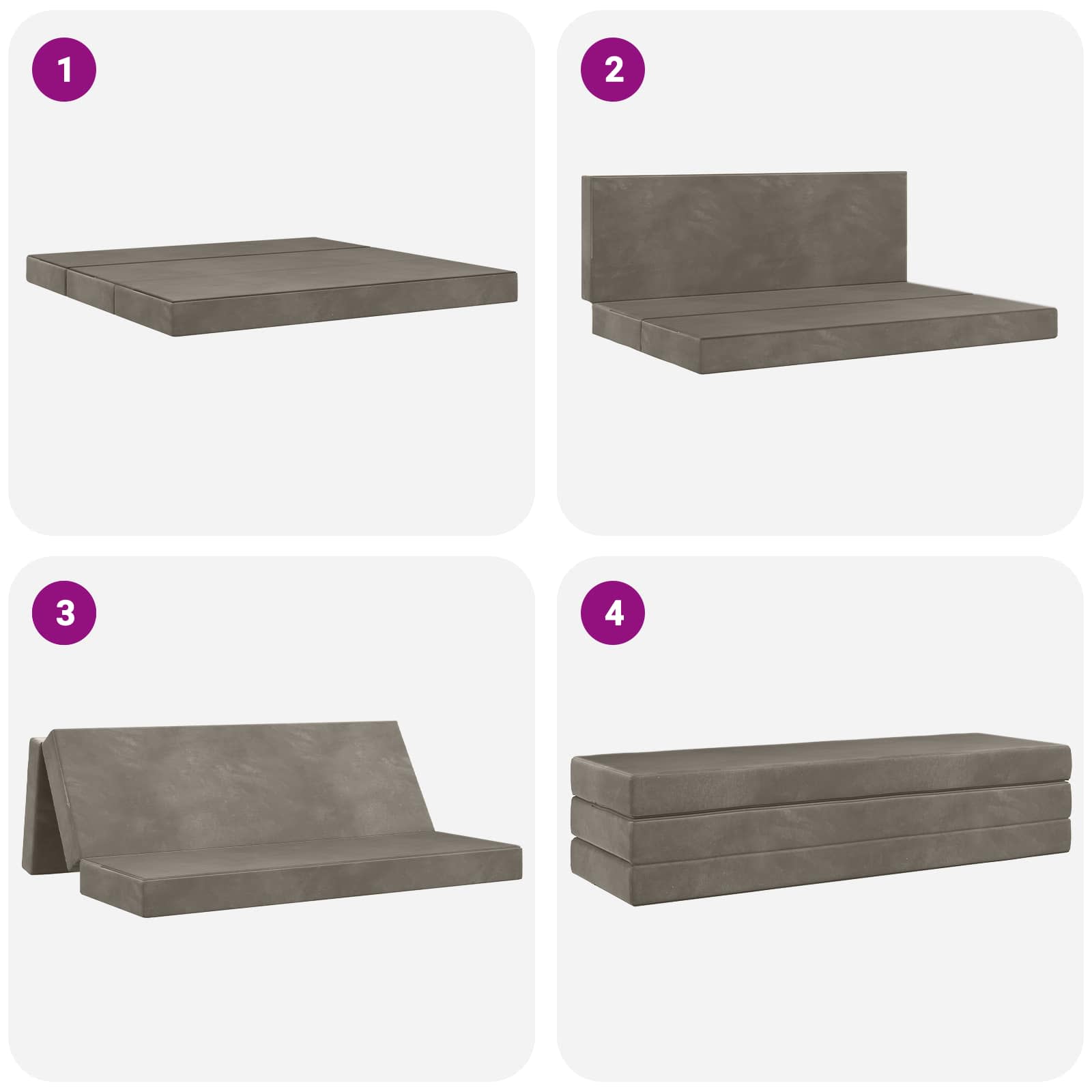 Sofa na razvlačenje 200 x 67 x 45 cm Svjetlosiva