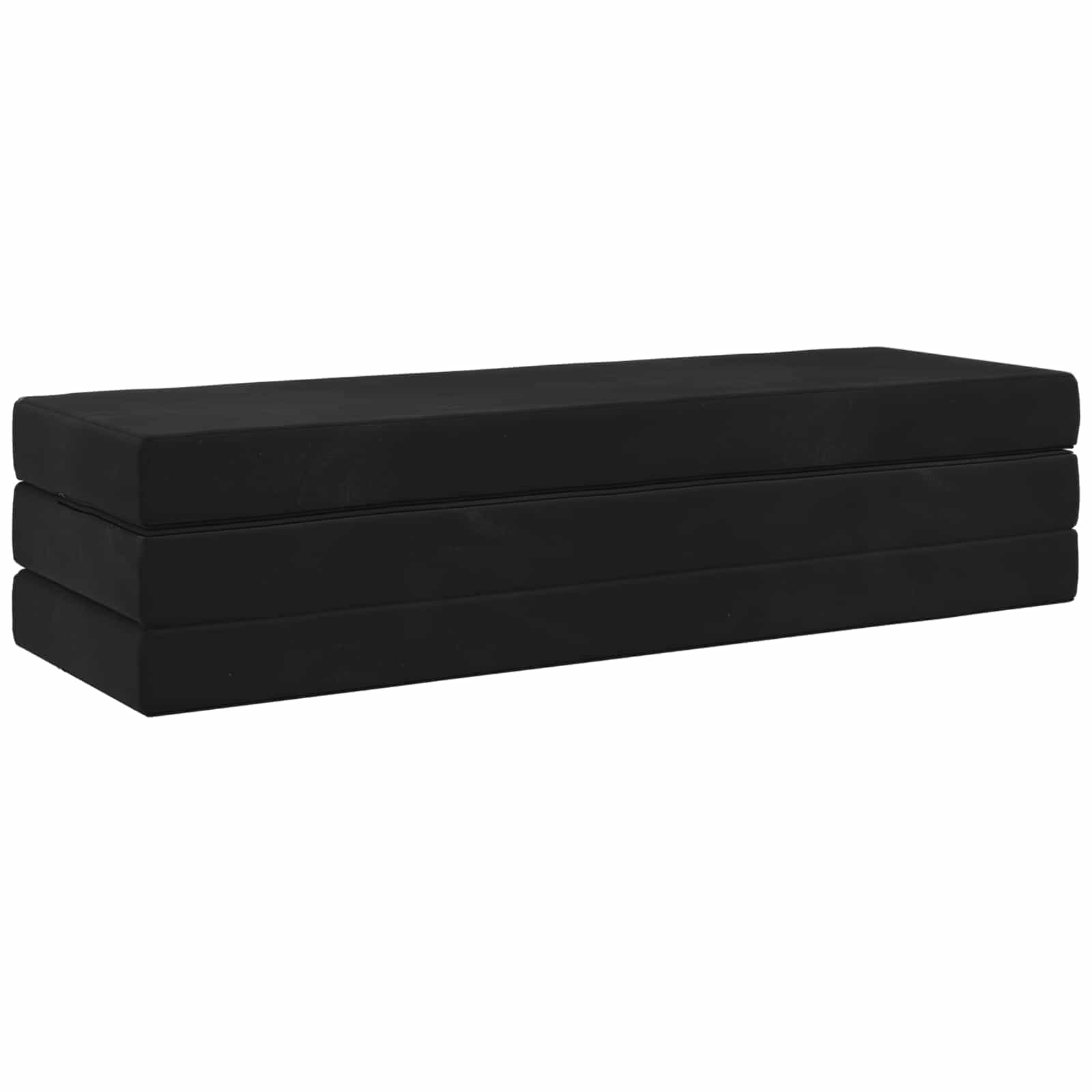 Sofa na razvlačenje 200 x 67 x 45 cm Crna