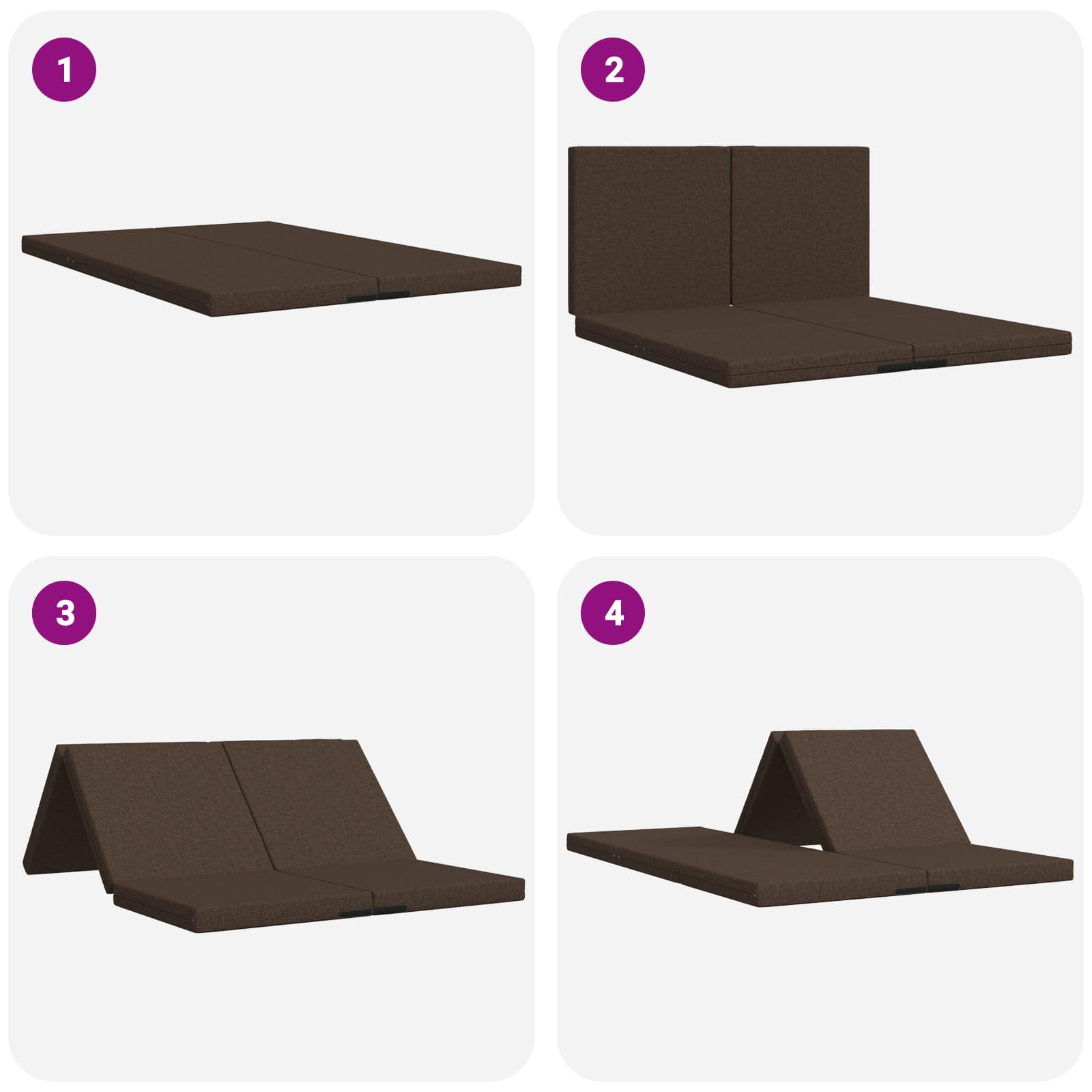 Sofa na razvlačenje 140 x 67 x 45 cm Sivosmeđa