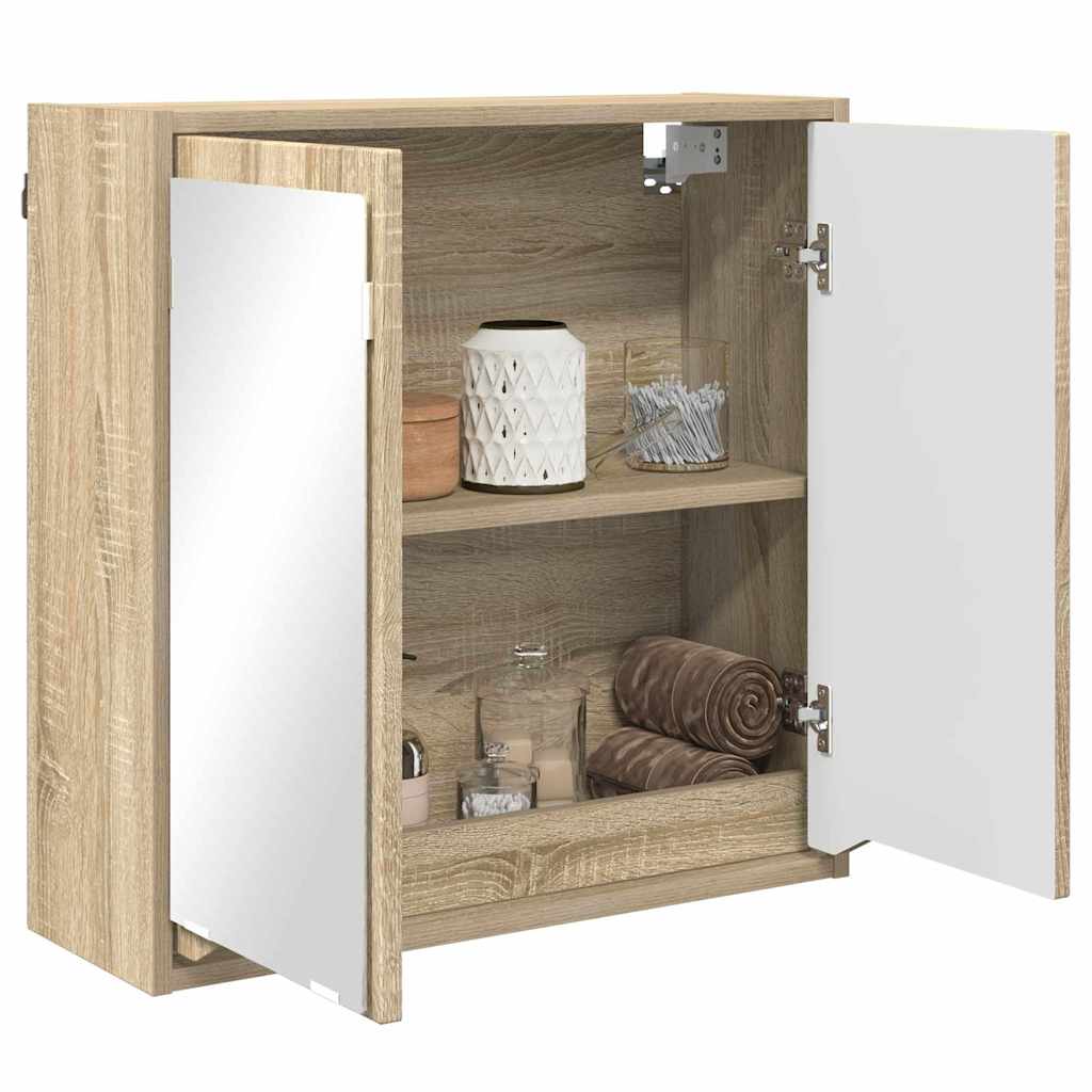 Kupaonski ormar s ogledalom Zidne Sonoma hrast 60 x 20 x 60 cm