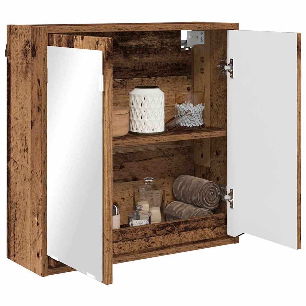 Kupaonski ormar s ogledalom Zidne Staro drvo 60 x 20 x 60 cm
