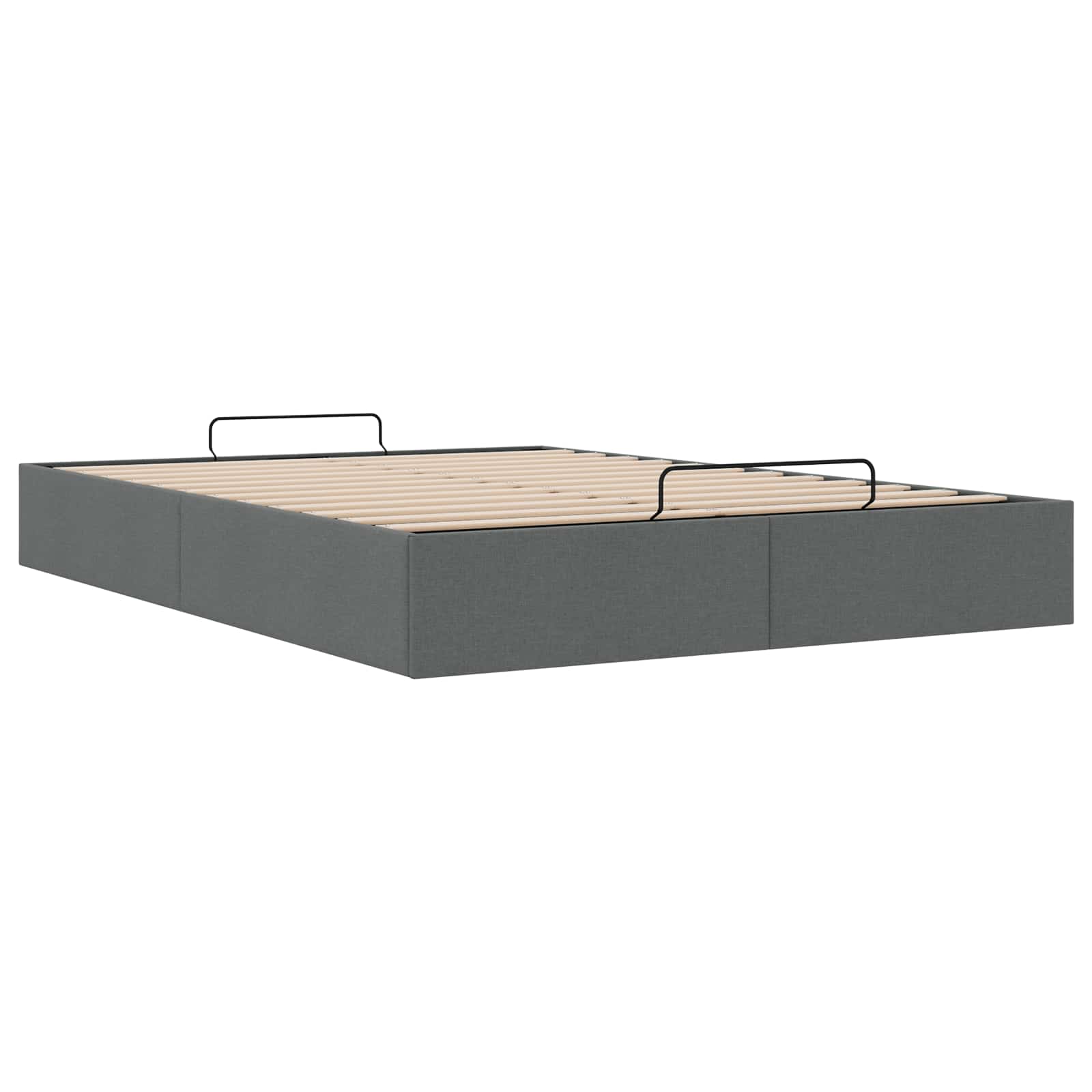 Otomanski krevet Tamnosiva 153 x 203 cm Tkanina