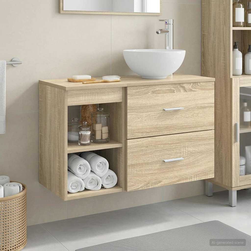 Set namještaja za kupaonicu 2 pcs Hrast sonoma