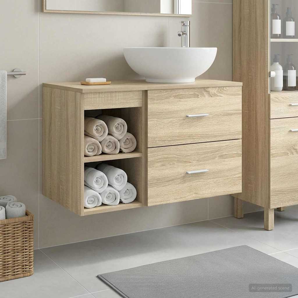 Set namještaja za kupaonicu 2 pcs Hrast sonoma