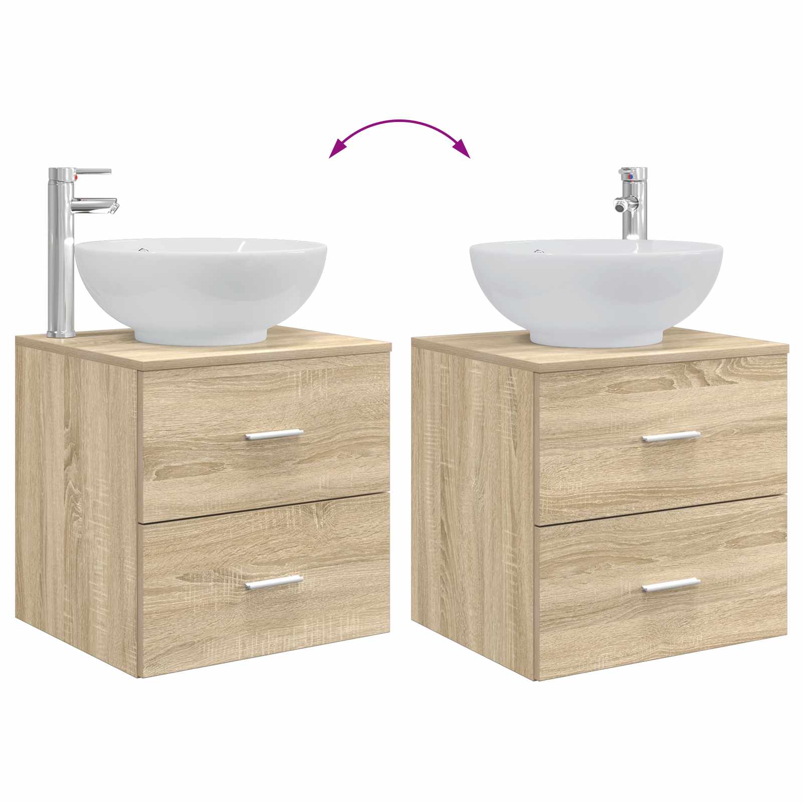 Set namještaja za kupaonicu 2 pcs Hrast sonoma