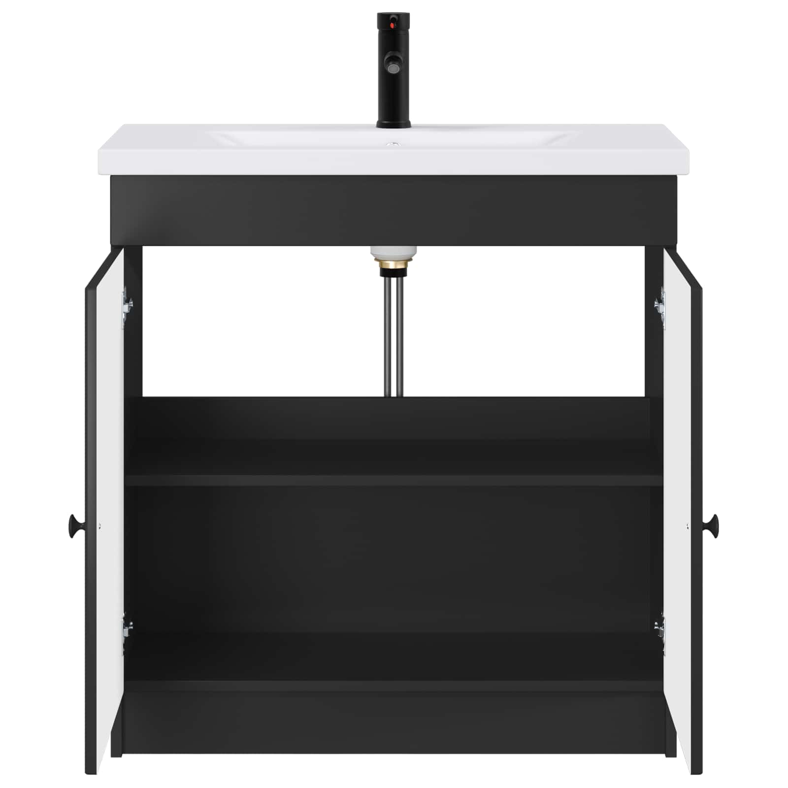 Set namještaja za kupaonicu Crna 56 x 37,5 x 81 cm