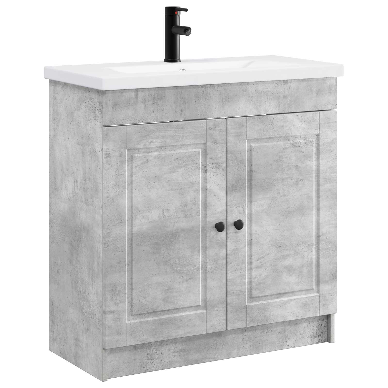 Set namještaja za kupaonicu Betonska siva 56 x 37,5 x 81 cm
