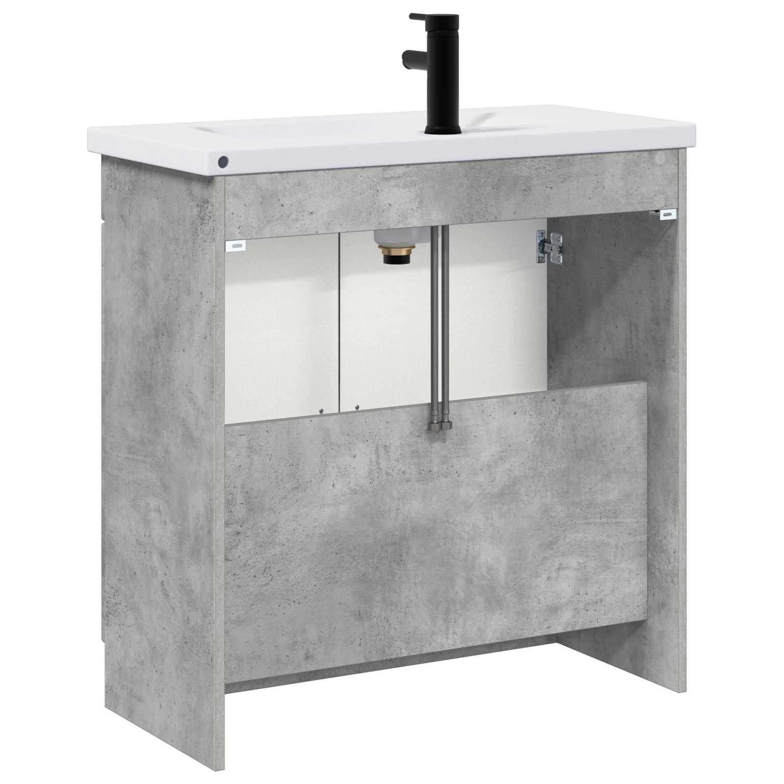 Set namještaja za kupaonicu Betonska siva 56 x 37,5 x 81 cm