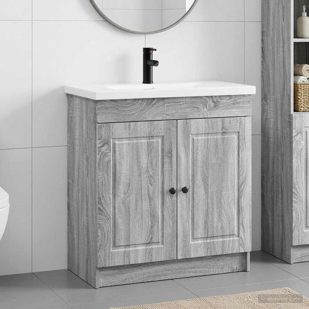 Set namještaja za kupaonicu Siva Sonoma 56 x 37,5 x 81 cm
