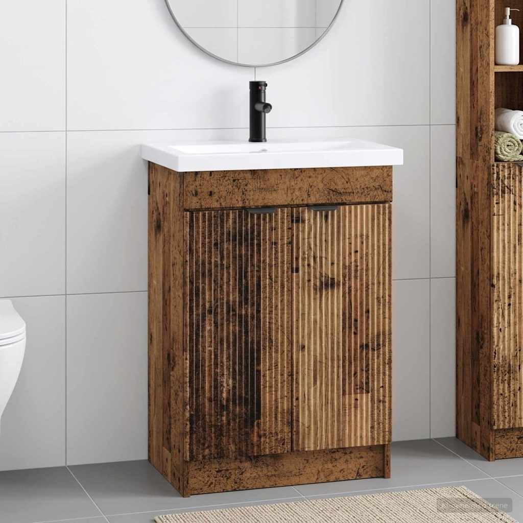 Set namještaja za kupaonicu Staro drvo 56 x 37,5 x 81 cm