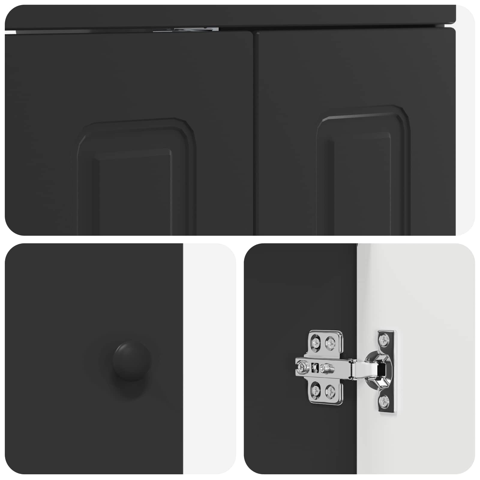 Set namještaja za kupaonicu Crna 56 x 37,5 x 81 cm