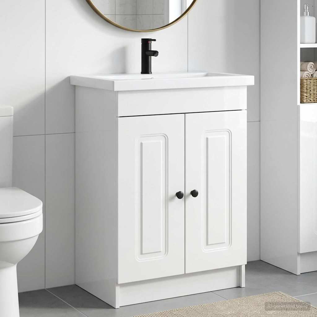 Set namještaja za kupaonicu Bijela visokog sjaja