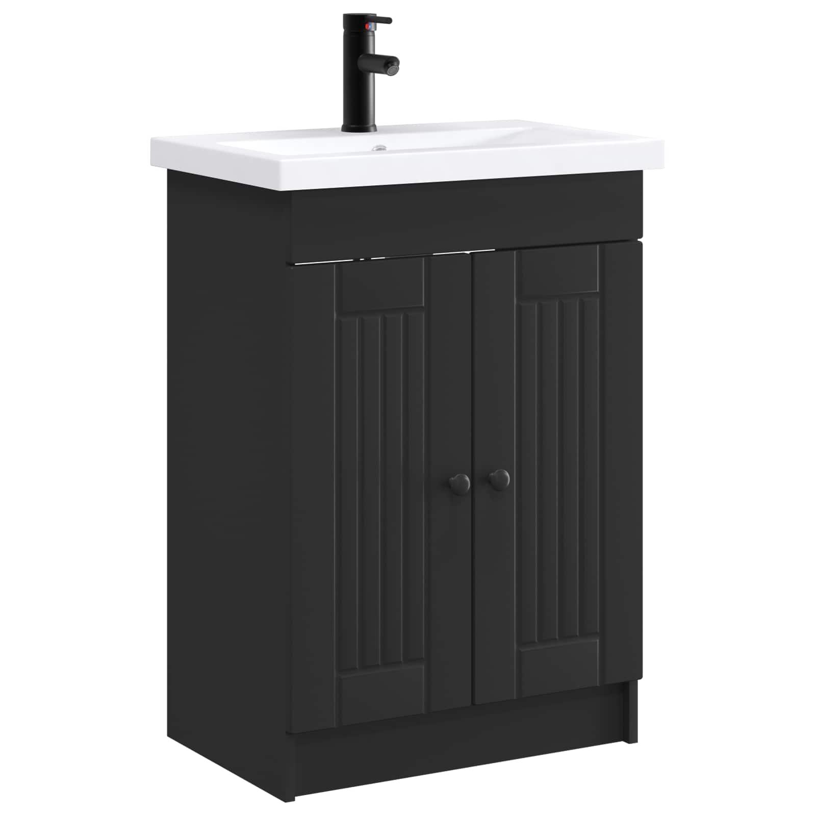 Set namještaja za kupaonicu Crna 56 x 37,5 x 81 cm