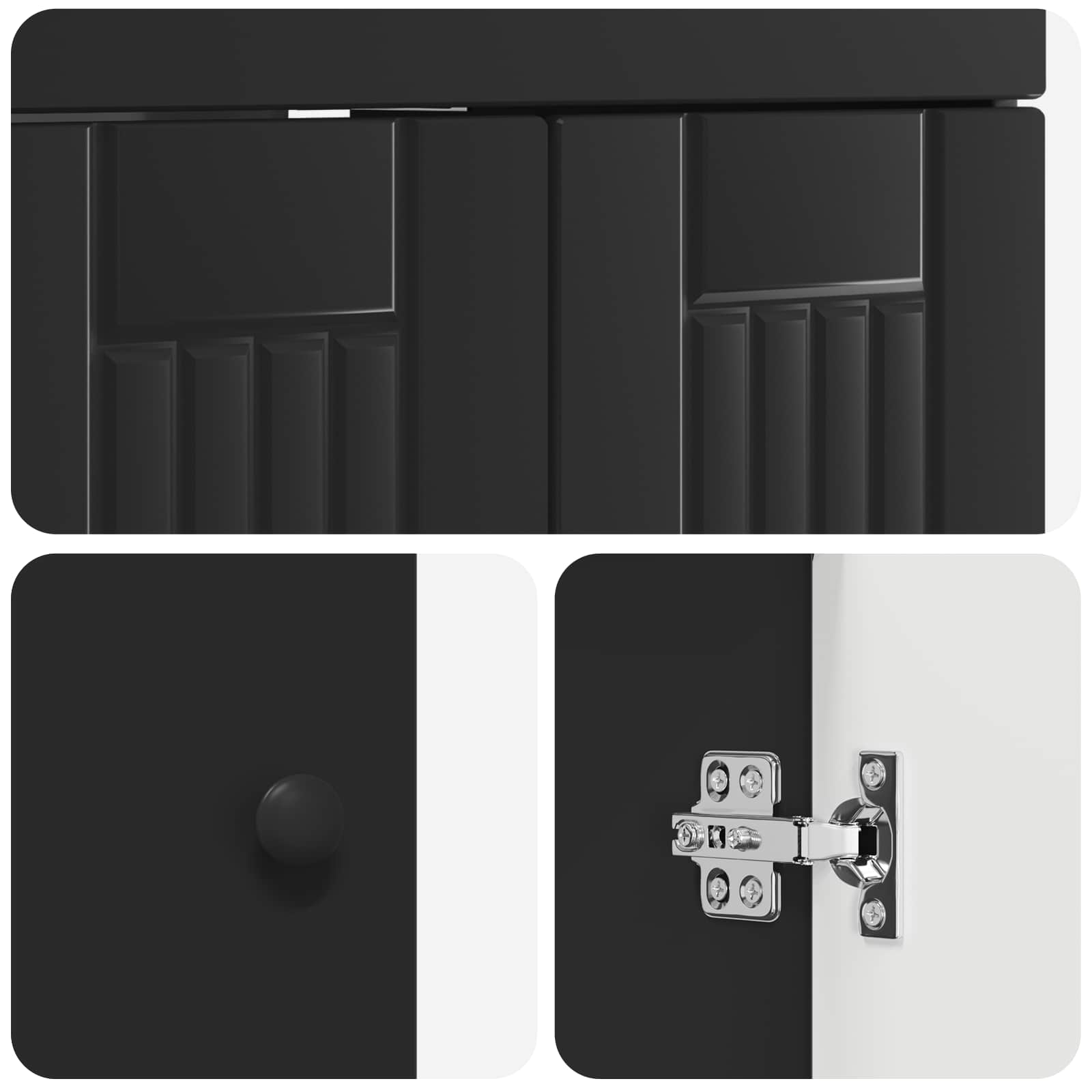 Set namještaja za kupaonicu Crna 78,5 x 37,5 x 81 cm