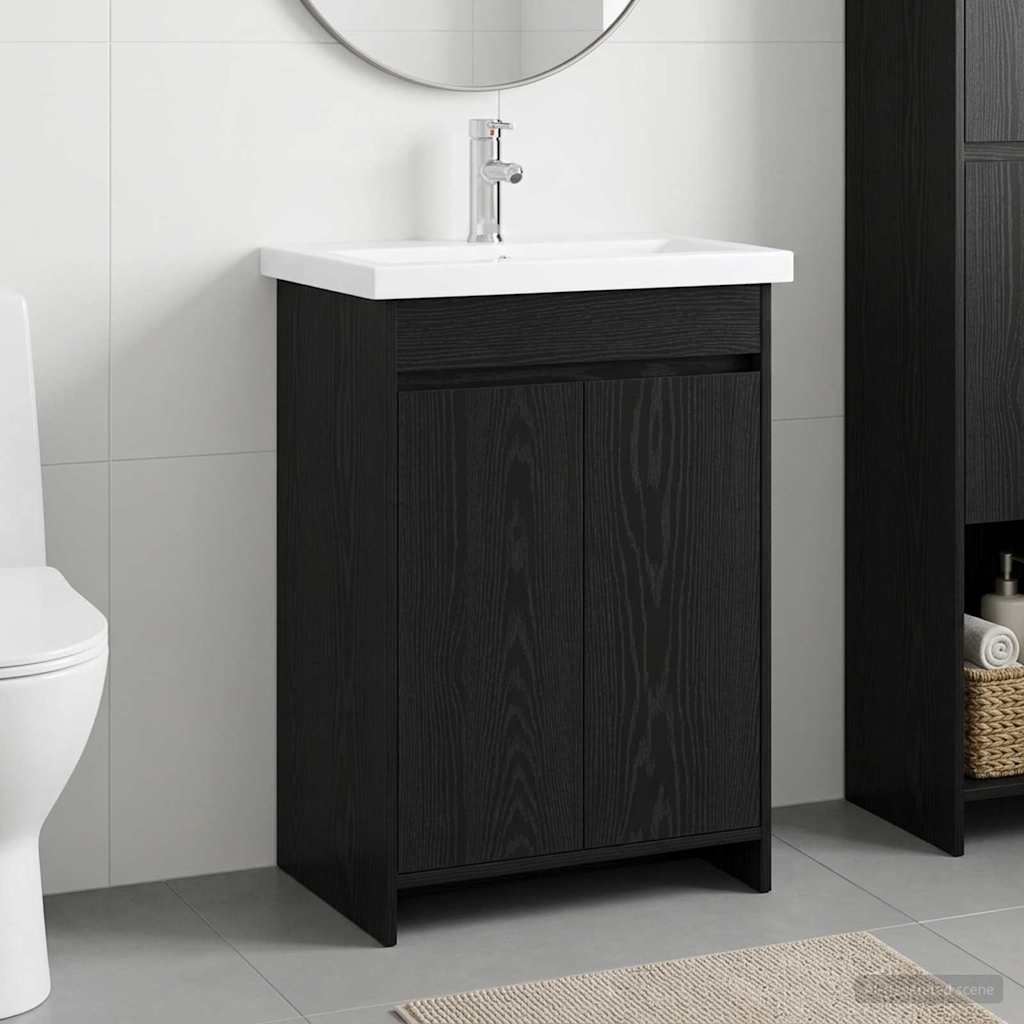 Set namještaja za kupaonicu Crni hrast 81 x 40 x 84,5 cm