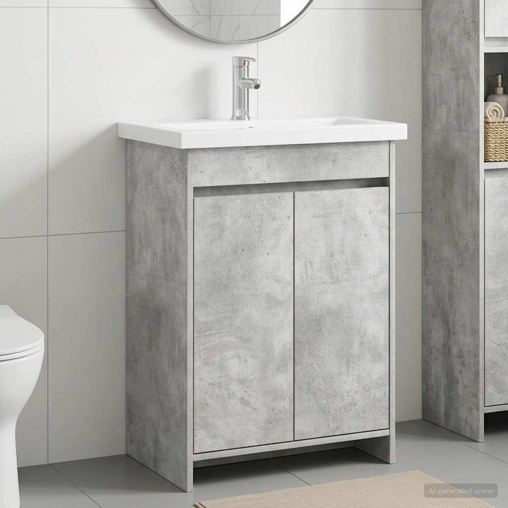 Set namještaja za kupaonicu Betonska siva 81 x 40 x 84,5 cm